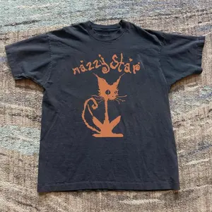 Gildan Men's and Women's T-shirt, Mazzy Star band tee with orange cat graphic tee, Y2k Unisex Graphic Tees Gothic Grunge Emo Scene Amity Affliction Style Clothes Menswear Womenswear Streetwear