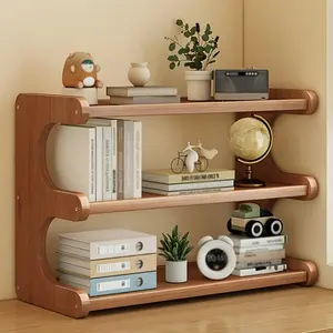 1pc Vintage Wooden Kitchen Storage Rack, Multipurpose Organizer Shelf for Tea Cups, Tea Pot, and Tableware Display, Countertop Cup Holder Stand with Small Partition Shelves