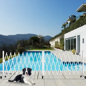 Furrmazing Extra Wide Retractable Outdoor Dog Gate,Expandable Portable Fence