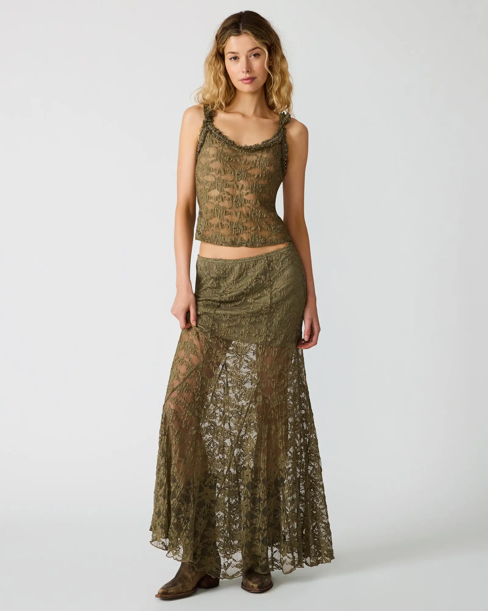 MIRABEL SKIRT MOUNTAIN GREEN