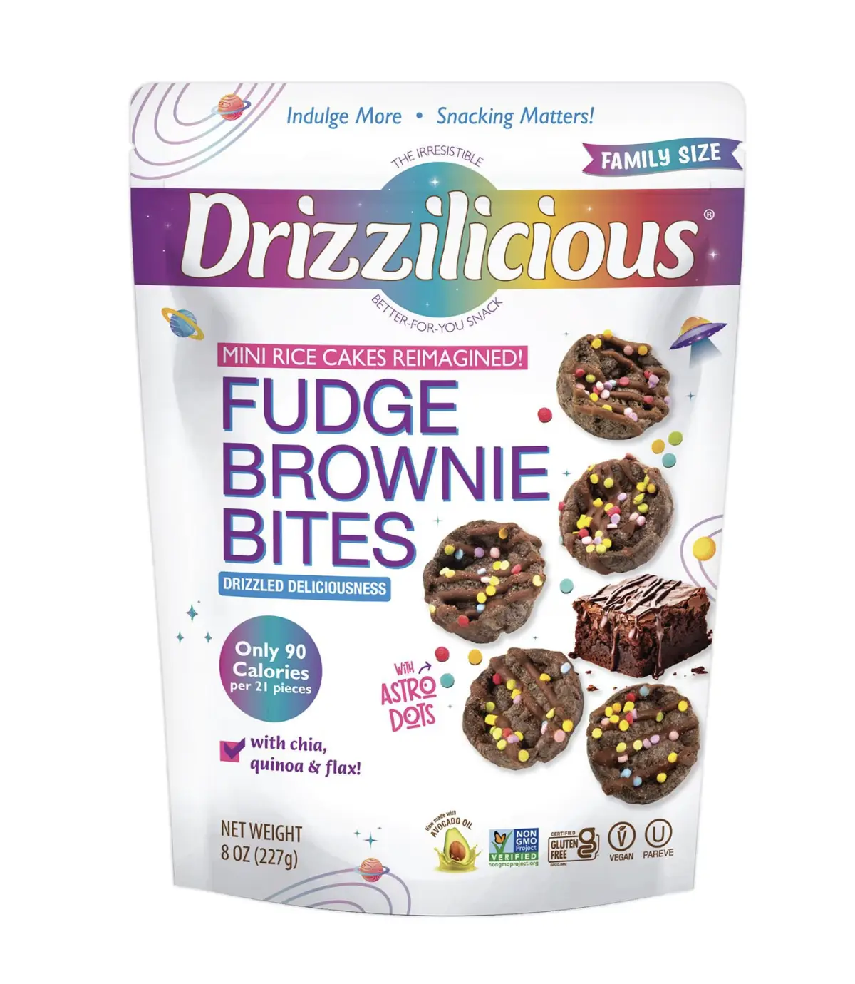 NEW - Drizzilicious Fudge Brownie Mini Rice Cakes, 8 oz.