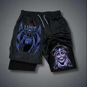 Solo Leveling 80s 90s summer men shorts for men jorts outfit men graphic shorts Double-layer sports shorts Comfortable short shorts summer