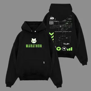 Marathon Hoodie Shirt Premium Cotton, Marathon Fans, RPG Game Graphic Hoodie, Streetwear Hoodie Unisex Oversize Gift for RPG Game Lovers