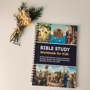 Kids’ Bible Study Workbook | Interactive Scripture Lessons, Activities & Quizzes for Faith Growth, Spiral-Bound Christian Activity Book for Children