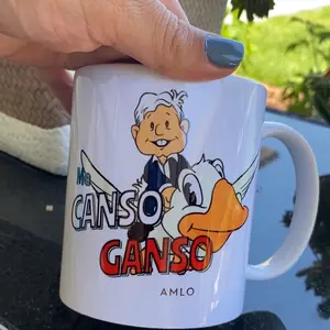 Taza 12oz AMLO, Partido Morena Andrés Manuel López Obrador Caricatura  Mug Coffee Birthday Me CANSO Ganzo Mug| AMLO Coffee Cup| Andres Manuel Lopez Obrador,Mexican president Quotes|Novelty gift,Funny Coffee mug|Latina gift, tea mug