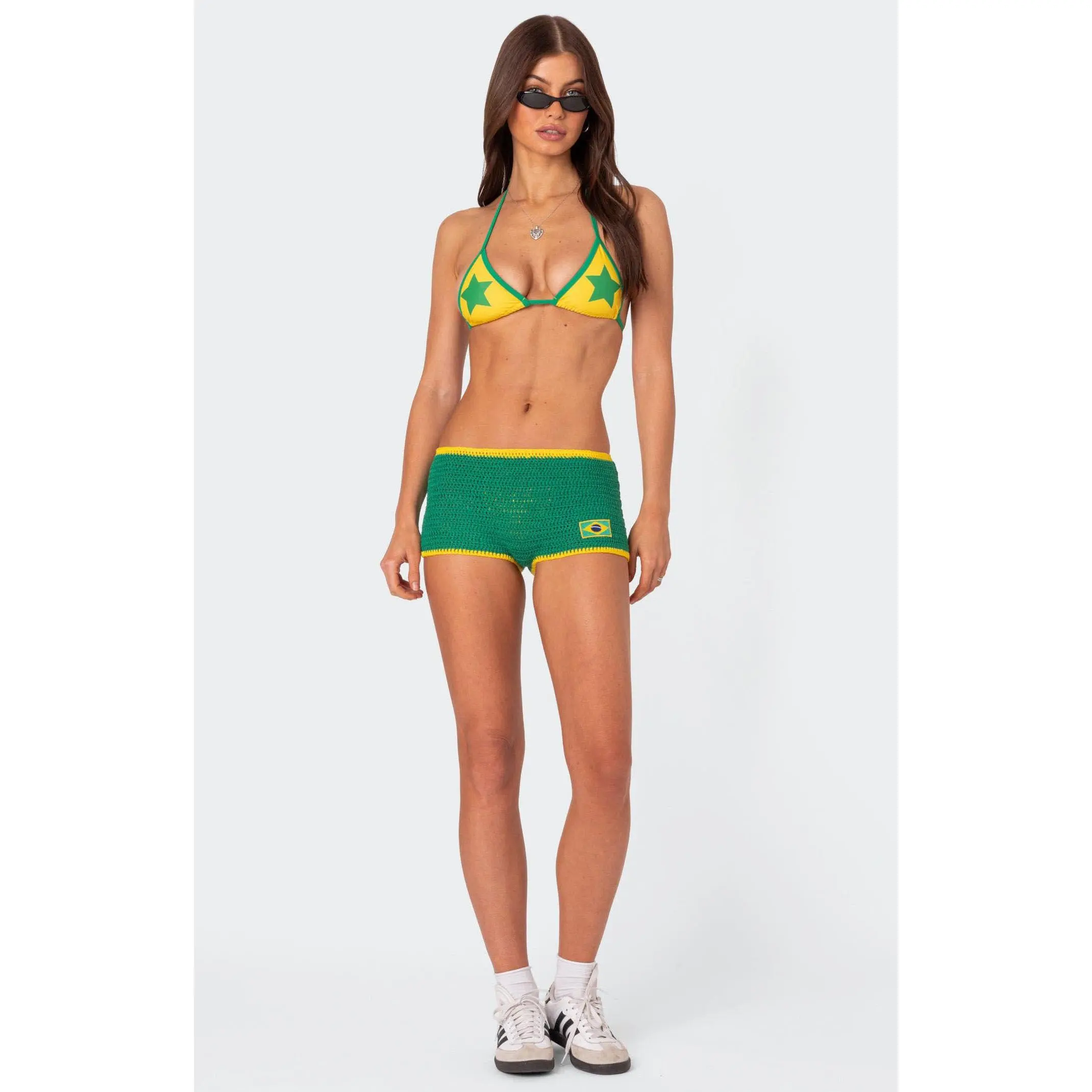 Edikted Women's Brasil Crochet Shorts