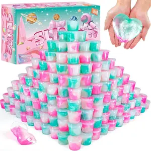 120 Pack Galaxy Slime Kit, Mini Bulk Slimes, Smooth & Soft, Slime Party Favors, Goodie Bag Stuffers, Valentines Day Gifts for Kids, Classroom Exchange Prizes, Stress Relief Toys for Girls Boys 8-12