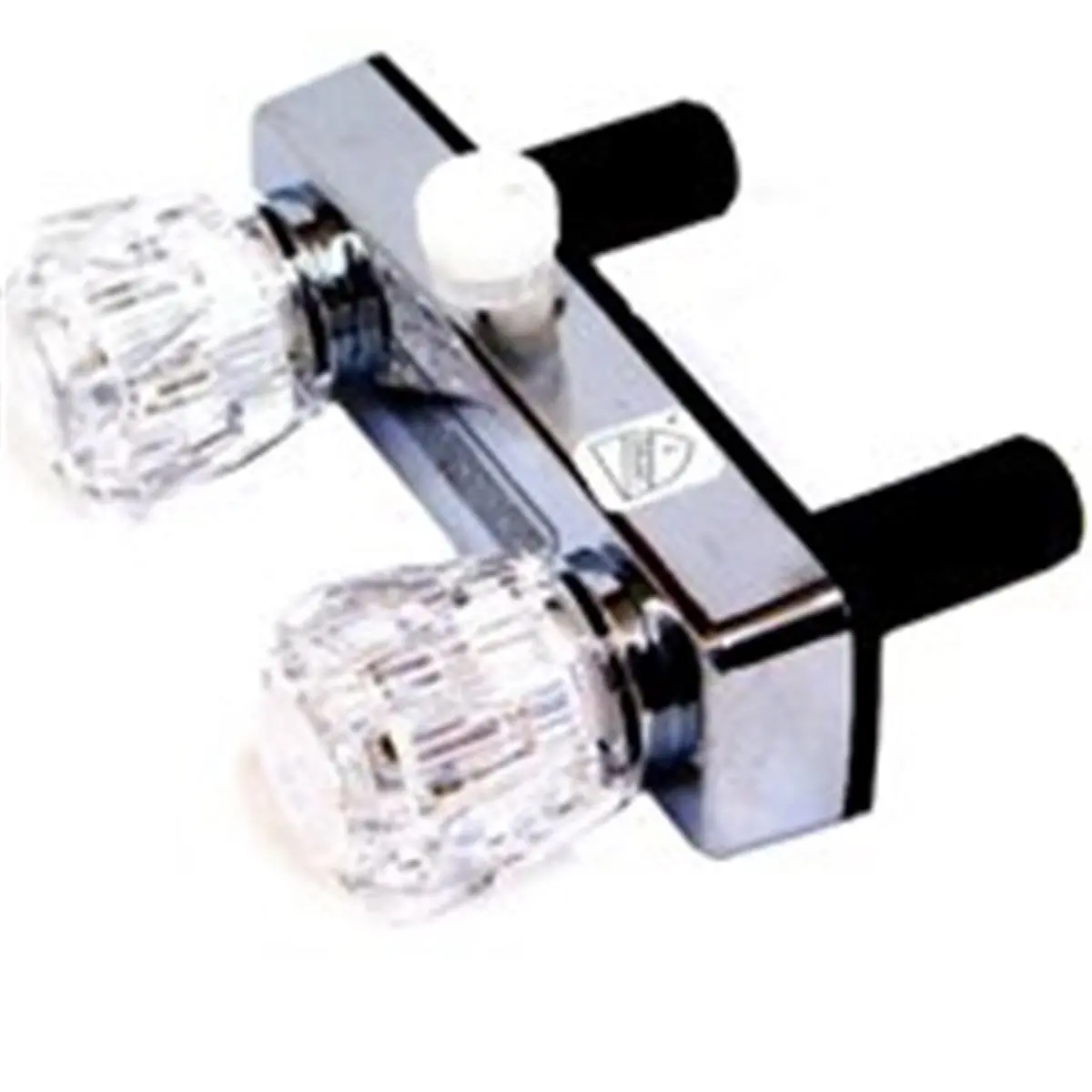 United States Hardware RV-012B Exposed Bathroom Shower Valve, 4 in. Center, Clean Handles, Plastic Construction, Compatible with No. P-138C Faucet Stem