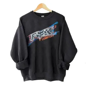 Foxx Racing Print Sweatshirt, Motocross Pullover for Racing Lovers, Gift for Men & Women, Womenswear, Menswear, Full Size, Full Color
