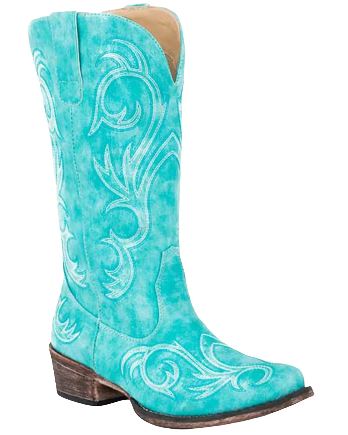 Women's Women'S All Over Embroidery Western Boot Snip Toe - 09-021-1566-2423 Bu