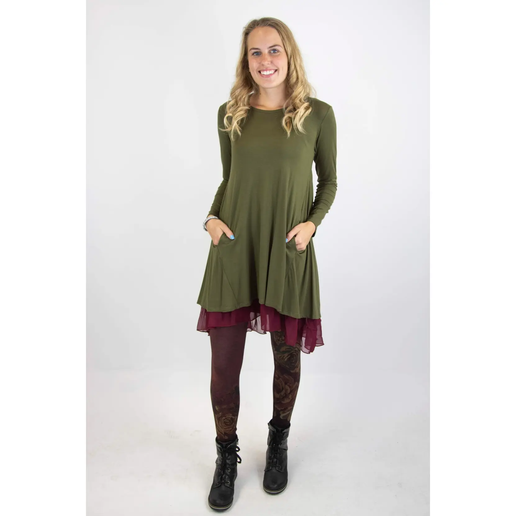 2AM Long Sleeves Tunic - Olive