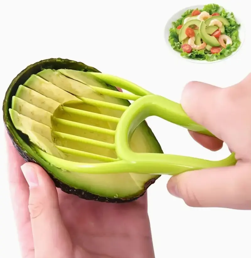 3-in-1 Avocado Slicer Shea Corer Butter Fruit Peeler Cutter Pulp Separator Plastic Knife Kitchen Vegetable Tools Home Accessory.