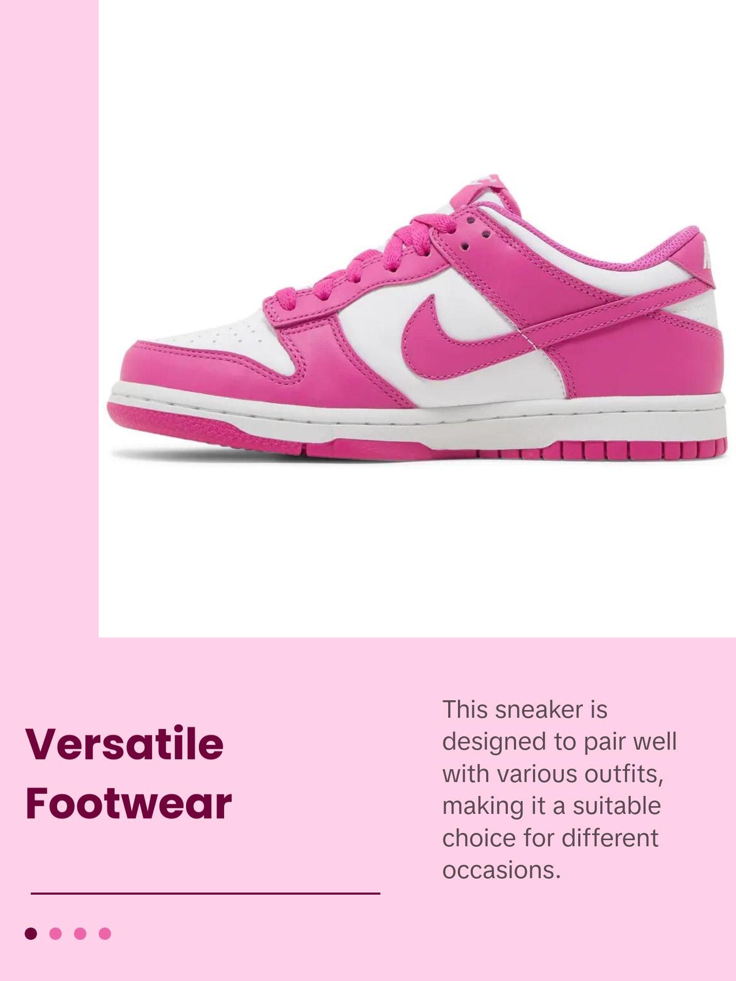 Nike Dunk Low “Active Fuchsia” Fashion Girl Sneakers Footwear Running Shoe