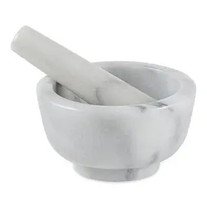 RSVP Marble Mortar and Pestle - White