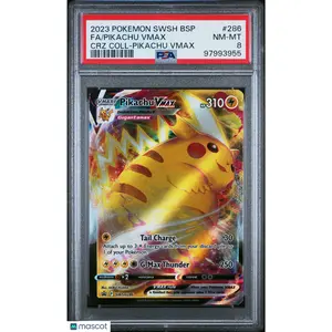 2023 POKEMON SWSH BLACK STAR PROMO #286 FULL ART/PIKACHU VMAX PSA 8