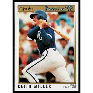 Keith Miller 1992 O-Pee-Chee Premier #94 Kansas City Royals