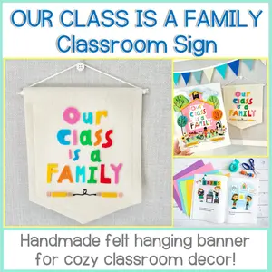 Our Class is a Family Wall Hanging Banner