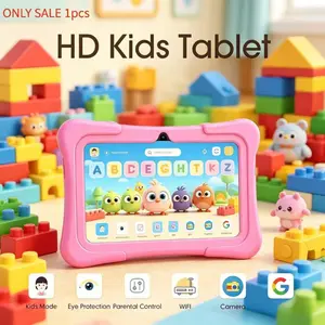 Children's Tablet 1+16GB Dual Camera Vision Protection Parental Control Educational Tablet Supports WiFi Birthday Gift Suitable for Children Aged 4-12
