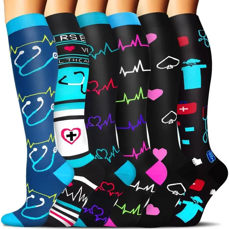 Compression Socks for Women Men Circulation 6 Pairs-Best Compression Stockings For Running,Athletic,Nursing Compression Socks for Women Men Circulation 6 Pairs-Best Compression Stockings For Running,Athletic,Nursing