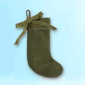Velvet Bow Stocking - Threshold ™   signed wh Studio McGee