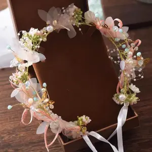 Flower Crowns for Women with , Plated Metal Floral Crown  Hair Wreath, Headpiece for Bridal Wedding Festival Party Photography
