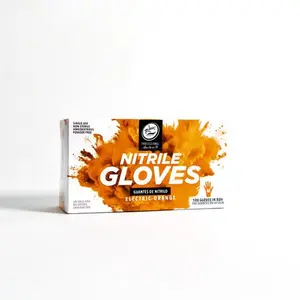 Rolda Nitrile Gloves 100pk - Electric Orange