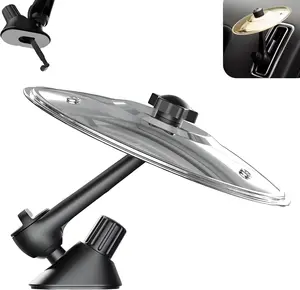 Car Cymbal Air Vent Mini Drum Crash Cymbal for Car Vent, Funny Car Music Gadget for Drivers & Drummers, Easy Install on Dashboards & Vents (Silver)