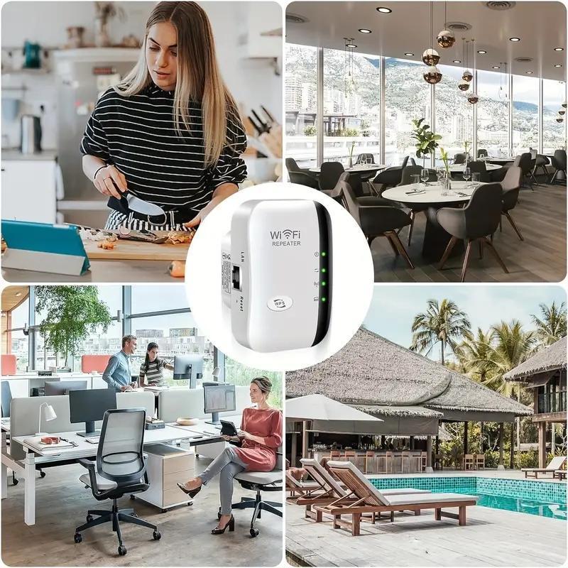 WiFi Extender Signal Booster Repeater, Covers Up To 3000sq.Ft And 28 Devices, With Ethernet Port, 1-Tap Setup, Access Point, Alexa Compatible Long Range WiFi Signal Booster