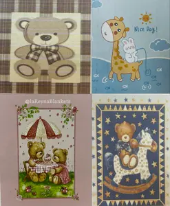 Small Super Soft Luxury Blankets 50x40 Inch Pink Brown Blue Cream Teddy Bears Giraffes Monkeys Patterns Comfortable Cozy Elegant Design Versatile Use Affordable Essential