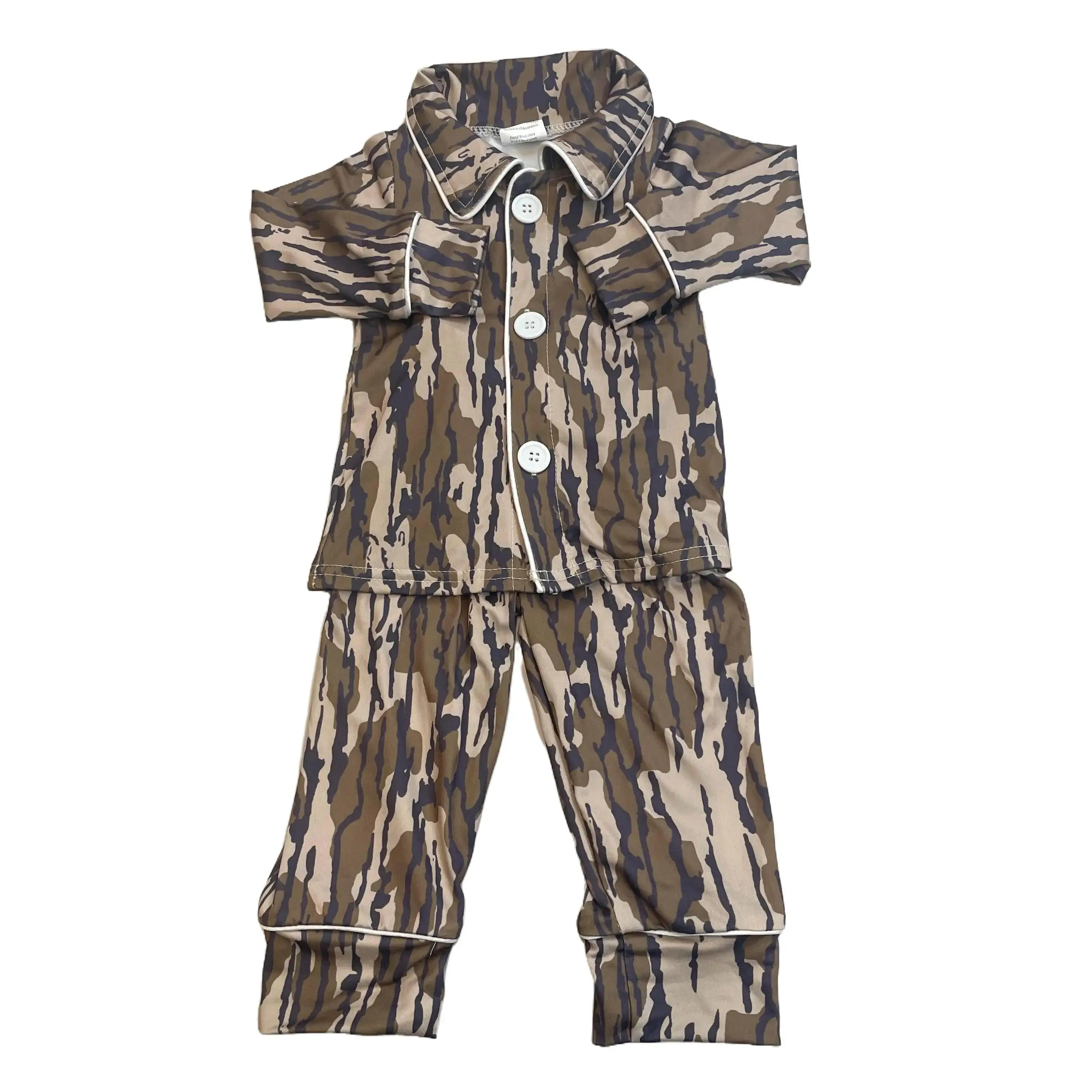 Boy Camo Outfit Winter Buttons Winter Clothes Set