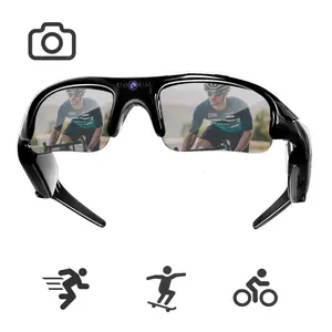 HD 1080P Wearable Video Camera Glasses, Portable Sports Dv Camera Video Recorder Glasses, Outdoor Cycling Security Monitoring Camera Sunglasses