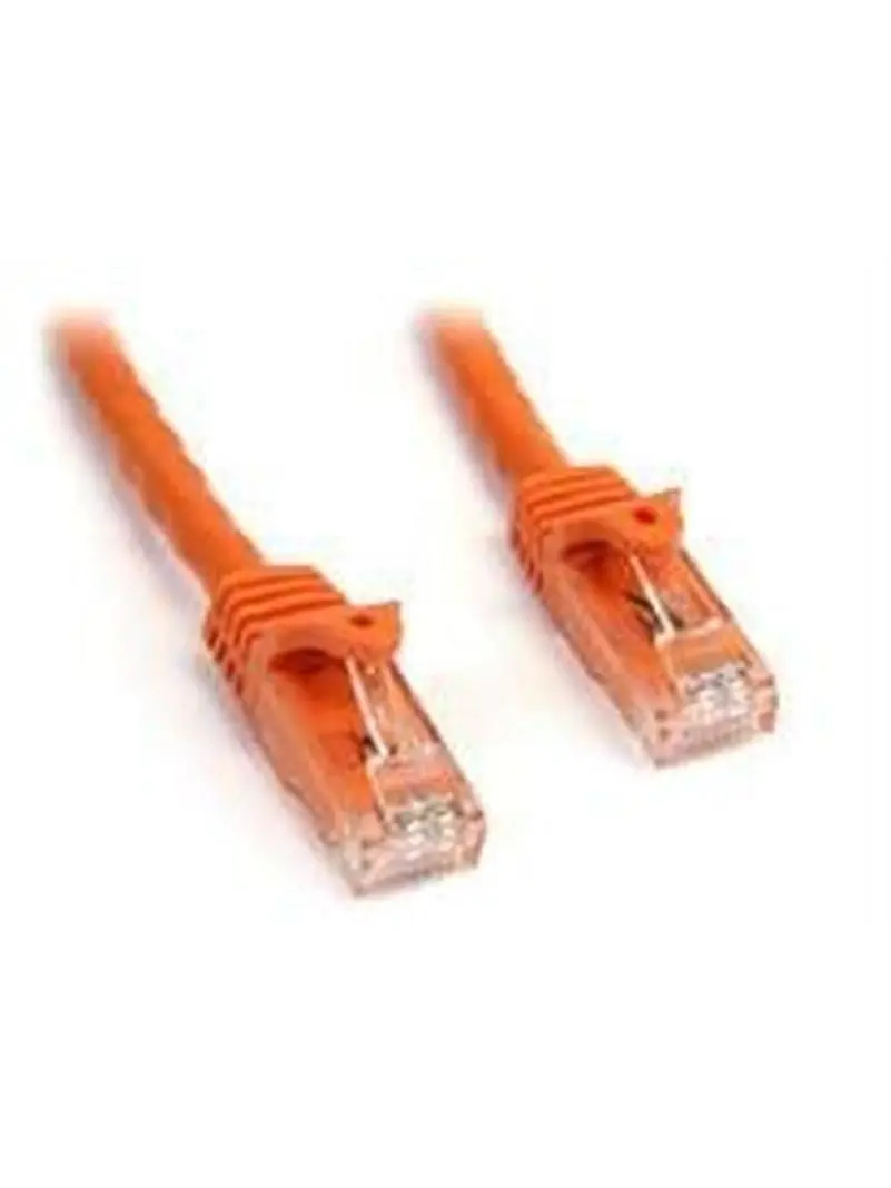 StarTech Cat6 UTP Copper Wire Patch Cable, 3 ft Snag-Less, 24 Gauge, with 2 RJ-45 Connectors, Orange, 3 Feet