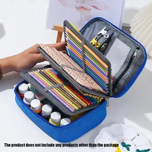Large Capacity Pencil Box with 72 Slots, Portable Durable Art Organizer, Office Student Stationery Storage Bag, Art Supplies