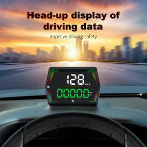 Car Hud Display Dashboard for All Vehicles, Easy Installation Without Battery, Adaptive Light, Speed Alert, Altitude & Compass Info