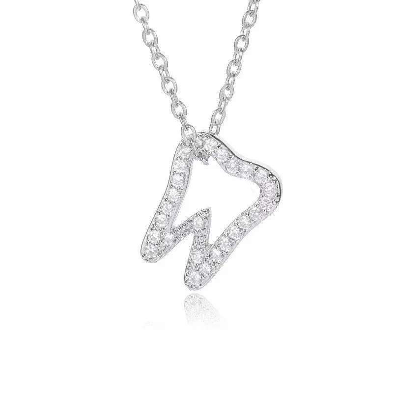 Silver Dainty Tooth Necklace