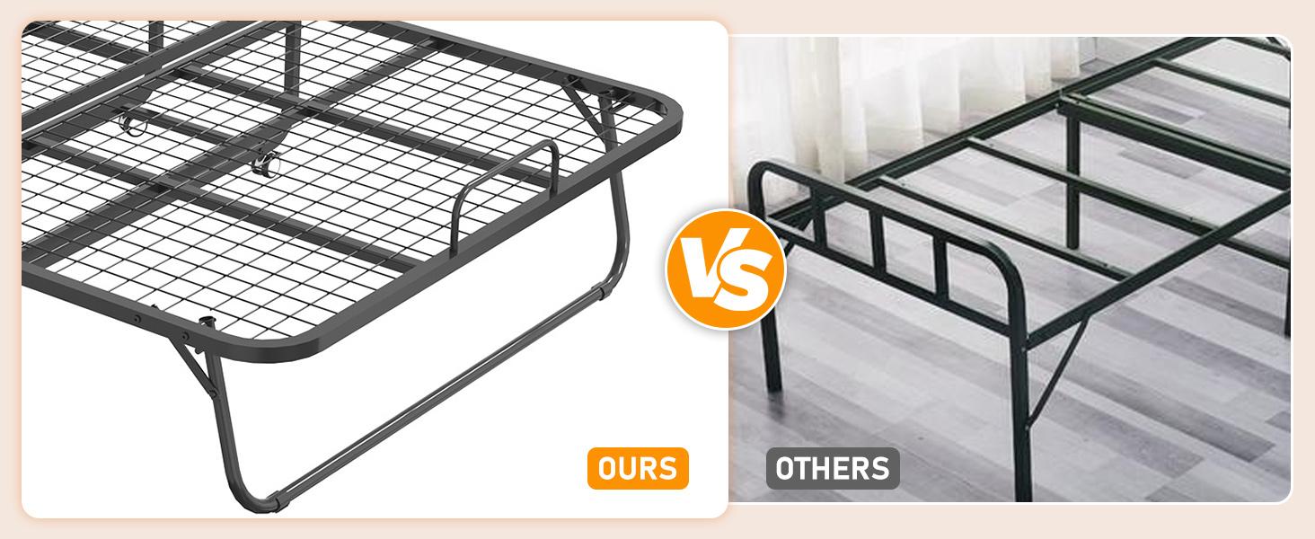 75" Space-Saving Rollaway Bed | Foldable Metal Frame w/Mattress + Storage Pocket | Portable Wheels Bed for Adults (Home/Office/Apartment)