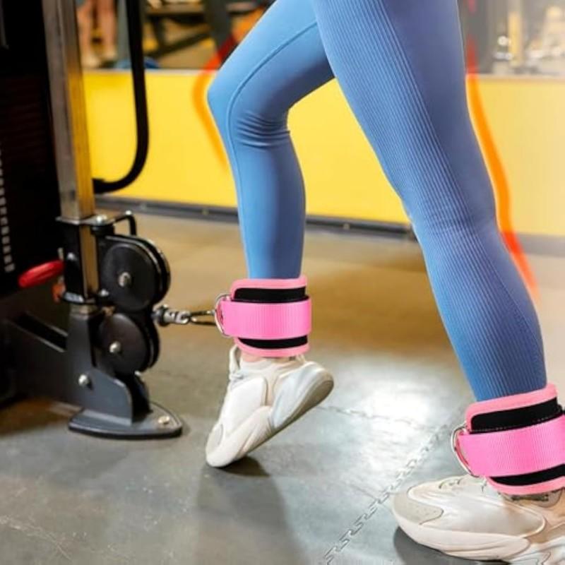2026 Upgrade Edition Fitness Ankle Straps for Cable Machines, 2 Pack Comfortable Adjustable Padded Ankle Wrist Cuffs, Kickback Glute Workouts for Men Women, D-Ring Leg Straps, Glutes Workout Equipment
