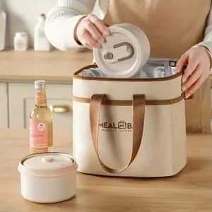 Lunch Bag Insulated Food Container, Aluminum Foil Material, Durable & Large Capacity, Non-Toxic Design, Travel Essentials, Ideal for School Work Lunches, Reusable Lunch Bag