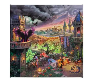 Thomas Kinkade Disney Maleficent - 14" x 14" Gallery Wrap