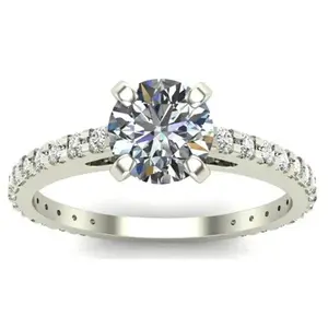 14k Lab-Grown Solitaire Diamond Engagement Ring (0.90.ct.tw)