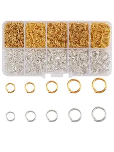 2500pcs Open Jump Rings Set, Multi-Size Jewelry Making Supplies, DIY Earrings Necklace Bracelet Accessories, Beading Accessories