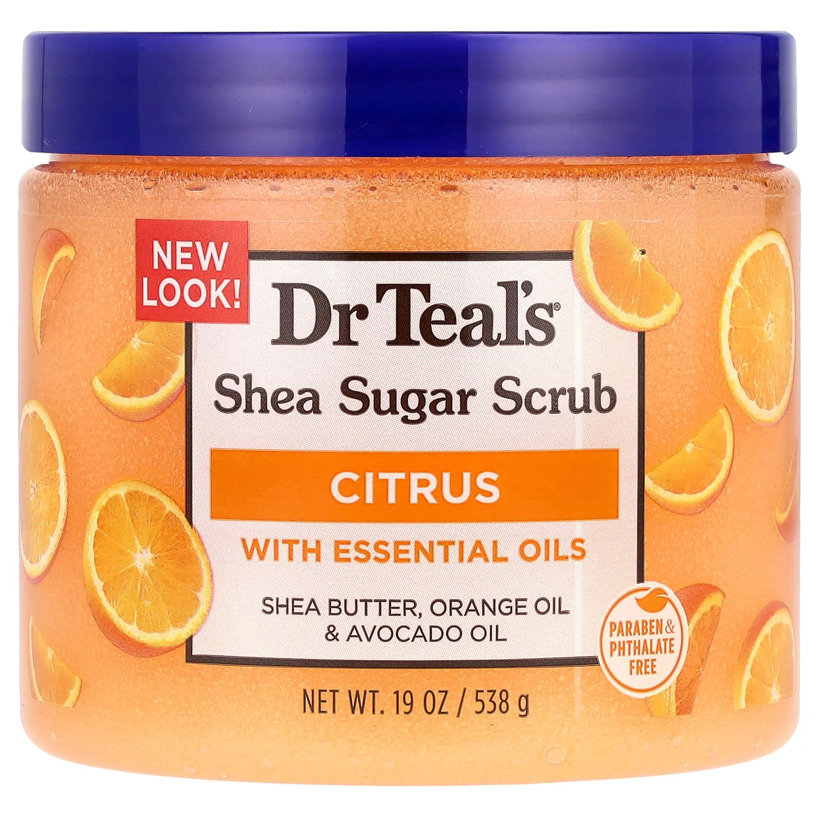 Dr. Teal's Shea Sugar Scrub, Citrus, 19 oz (538 g)