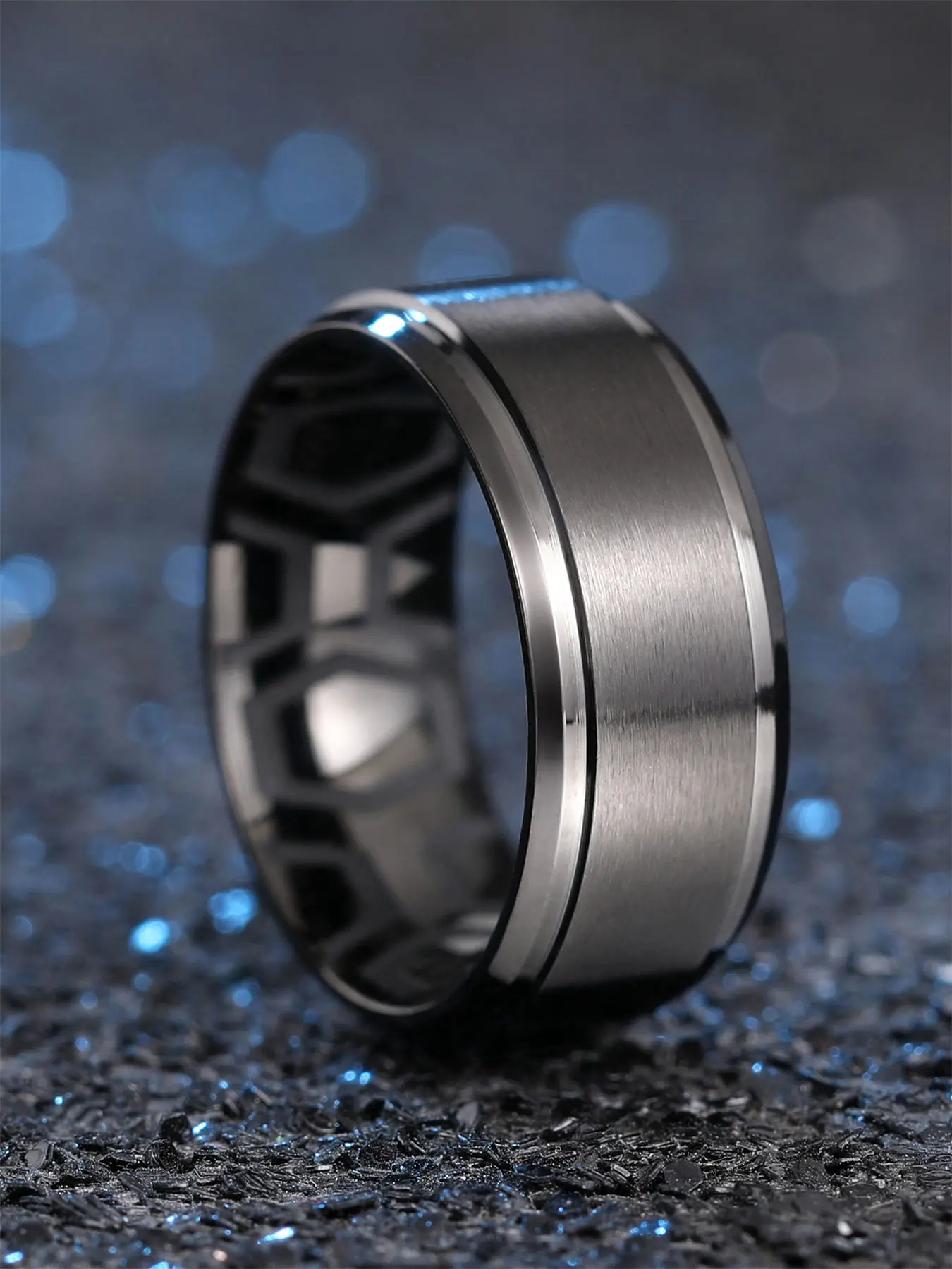 1 Pc Classical Men's Stainless Steel Ring Beautiful Rings Wedding Promise Rings For Men Party Accessories Jewelry Gift