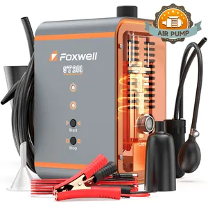 ST201 Automotive Smoke Machine Leak Detector Built-in Air Pump, Enhanced High Pressure Diagnostic Tester Perfect for 12VDC Vacuum EVAP Fuel and More Car Systems con Universal Adapter