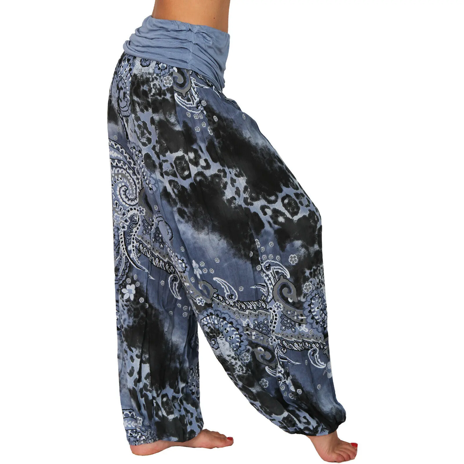 Harem Pants Women Yoga Boho Clothes with Pockets