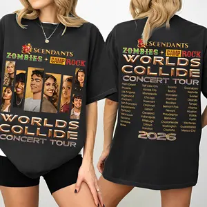 Descendants Zombies Worlds Collide Concert Tour Shirt, Music Festival 2026 Shirt, Descendants Zombies Tee