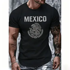 Vintage Mexico Eagle Seal Tee Featuring Grunge Mexico Text and Classic Patriotic Style