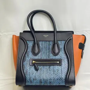 Pre-owned Celine leather Tote Bags Python Tricolor Luggage Tote