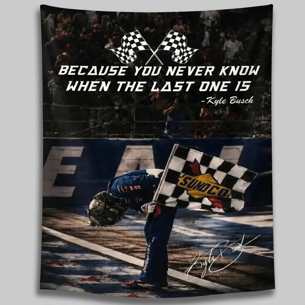 In Memory of Kyle Busch Flag, NASCAR Racing Memorial Banner, Forever Rebel Kyle Busch Wall Tapestry 3x5 Ft Fan Decor