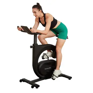 【GARVEE】Electromagnetic Stationary Exercise Bike for Home Cardio with Shuttle Smart Knob, Magnetic Resistance, Low Noise, App Integration, and Upgraded Comfortable Seat - Indoor Cycling Bike